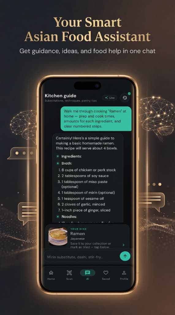 Asian Food AI — AI kitchen guide chat with recipe-style assistance