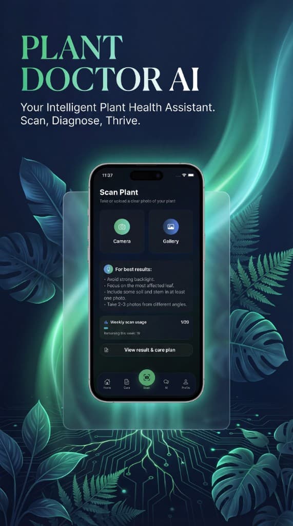 Plant Doctor AI — scan, diagnose, and smart care visuals
