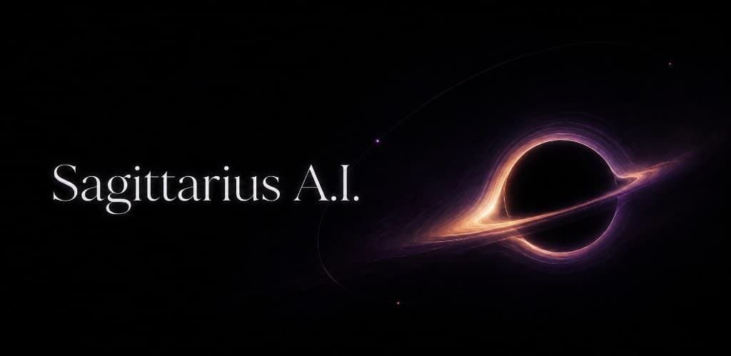 Sagittarius AI — black hole cosmic aesthetic