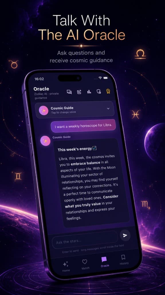 Zodiac AI Chat — Oracle chat: ask the stars and receive cosmic guidance
